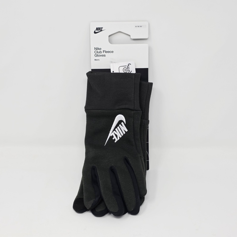 Nike Club‎ Fleece Winter Gloves Moss Green Men's Medium Touch Screen Compatible